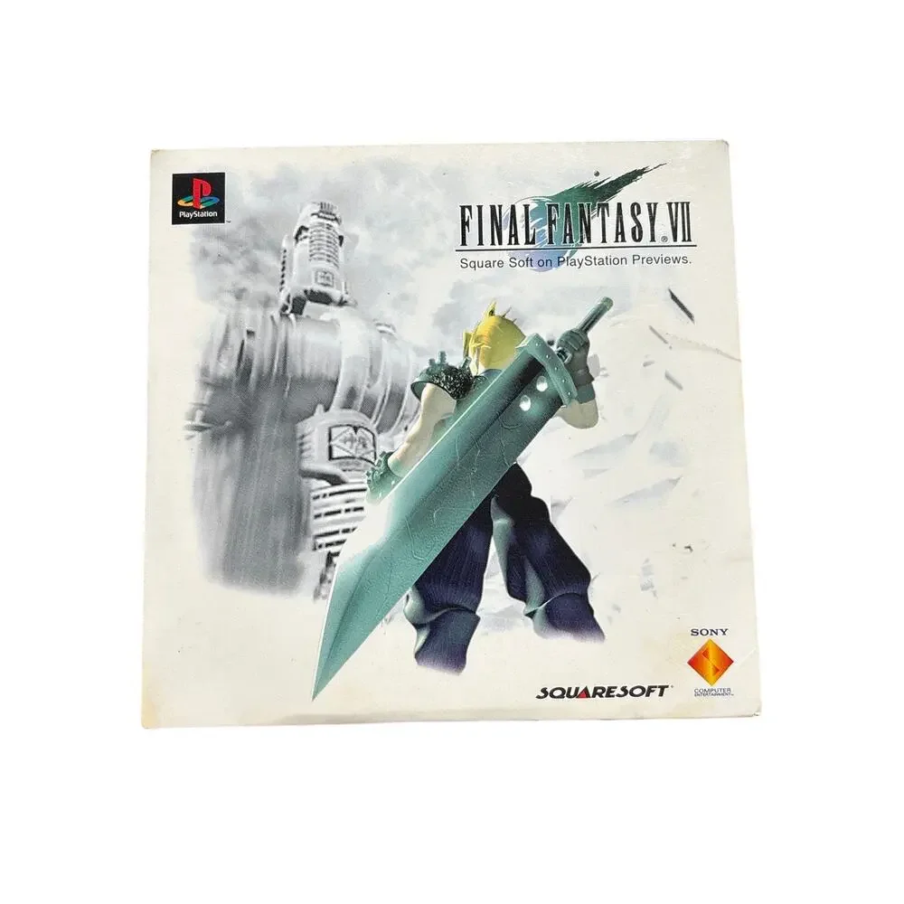 Final Fantasy VII 7 Preview Demo Disc w/ Sleeve Sony Playstation PS1 1997 square
